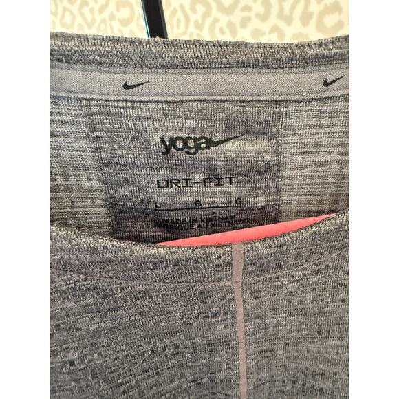 Nike Yoga Men's Cool Grey Heather Dri-FIT Crew Top Size L - Picture 7 of 8